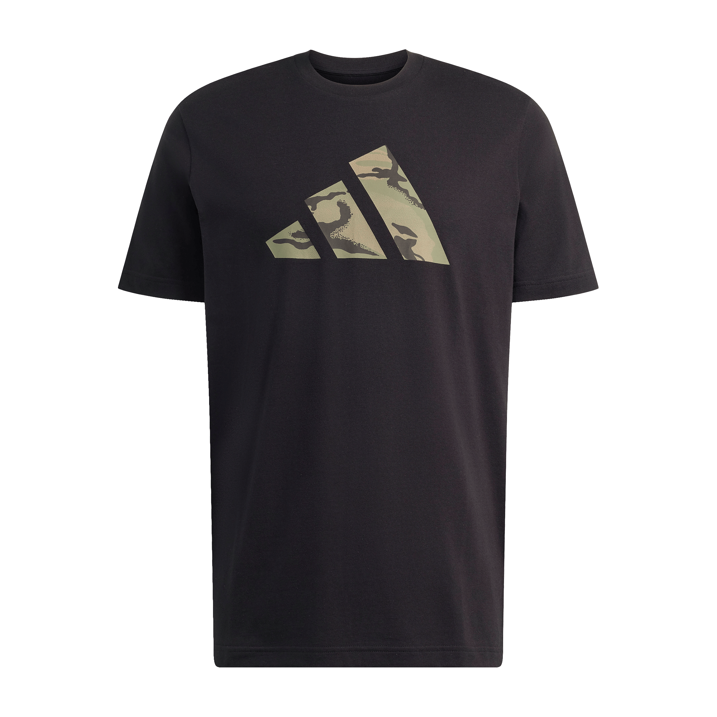adidas Mens Camo Three Bar Logo Graphic Tee Black | Sports Direct